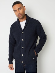 Threadbare Blue Shawl Cardigan - Image 2 of 5