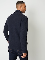 Threadbare Blue Shawl Cardigan - Image 3 of 5