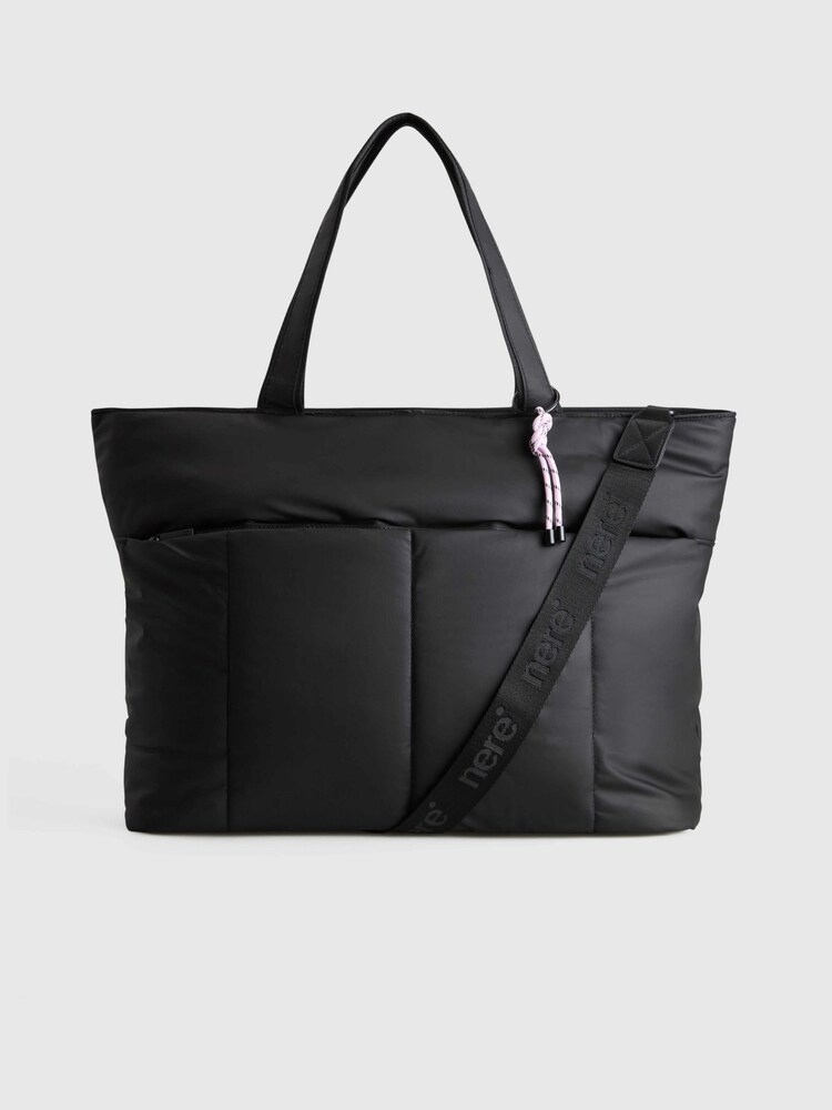 Nere Black Coated Tote Bag - Image 1 of 4