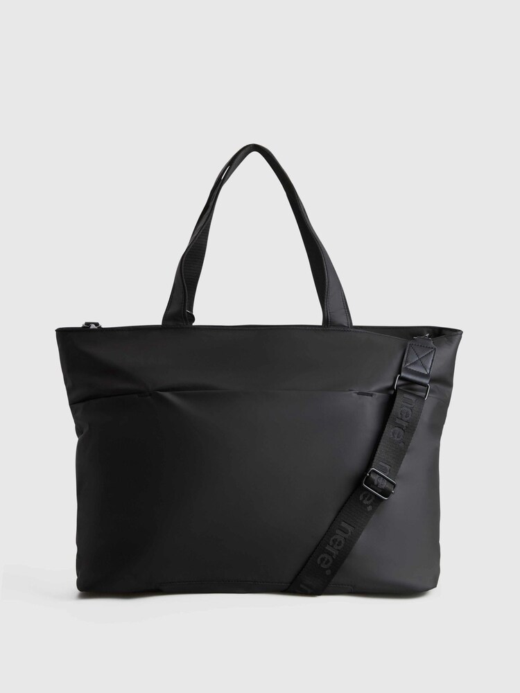 Nere Black Coated Tote Bag - Image 2 of 4