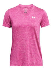 Under Armour Pink Tech V-Neck T-Shirt - Image 3 of 4