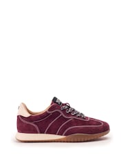 Moda in Pelle Red Aveline Textured Outsole Slim Trainers - Image 1 of 4