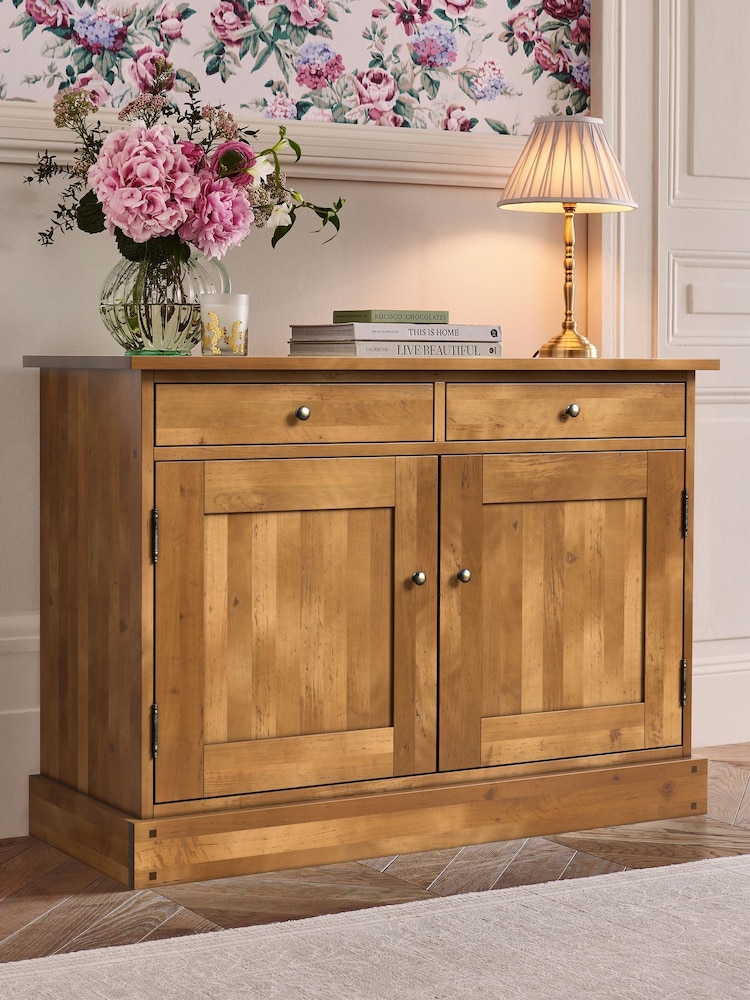 Laura Ashley Honey Gold Garrat 2 Door 2 Drawer Sideboard - Image 1 of 5