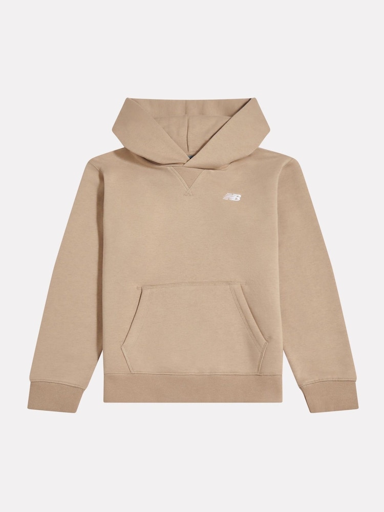 Natur - New Balance Small Logo Fleece Hoodie - Bild 1 von 3