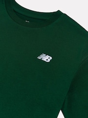 Зеленый - Трикотажная футболка с маленьким логотипом New Balance - Изображение 3 3