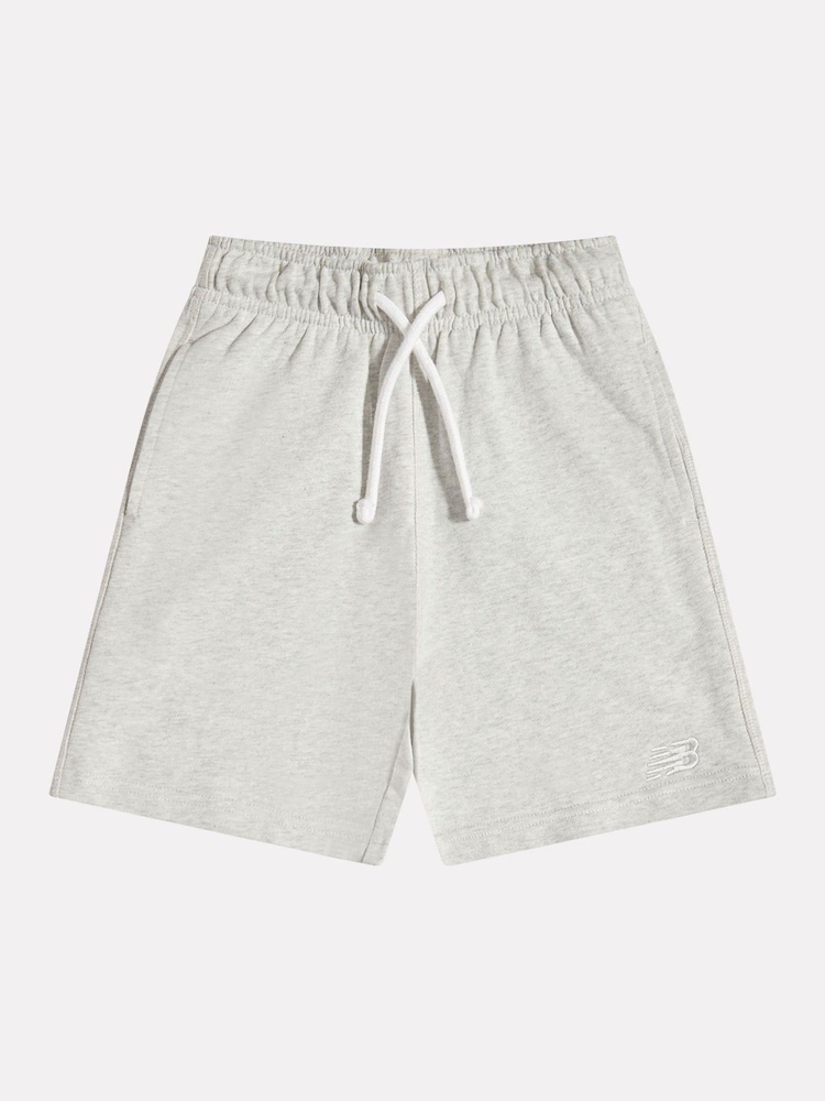 New Balance Grey Logo French Terry Shorts - Image 1 of 3
