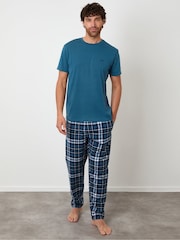 Azul marino - Threadbare Short Sleeve Pyjamas Set - Imagen 1 de 4