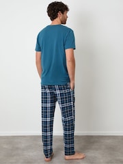 Azul marino - Threadbare Short Sleeve Pyjamas Set - Imagen 2 de 4