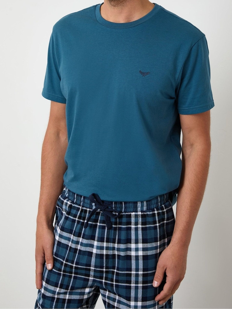 Azul marino - Threadbare Short Sleeve Pyjamas Set - Imagen 4 de 4