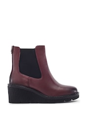 Rot - Moda in Pelle Parth Wedge Chelsea Ankle Boots - Bild 1 von 4