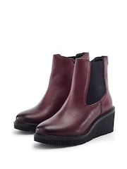 Rot - Moda in Pelle Parth Wedge Chelsea Ankle Boots - Bild 2 von 4
