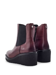 Rot - Moda in Pelle Parth Wedge Chelsea Ankle Boots - Bild 3 von 4
