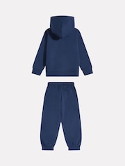 Azul - Conjunto de pantalón deportivo y pantalones de chándal con cremallera y logo pequeño de New Balance. - Imagen 7 de 8