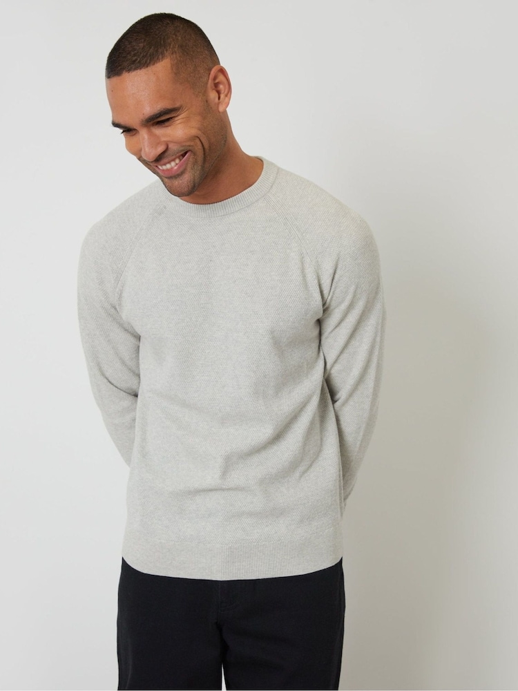 Threadbare Cream Raglan Knitted Crew Neck Jumper - Image 1 of 5