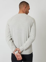 Threadbare Cream Raglan Knitted Crew Neck Jumper - Image 2 of 5