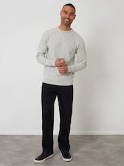 Threadbare Cream Raglan Knitted Crew Neck Jumper - Image 3 of 5