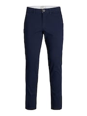 JACK & JONES Blue Slim Fit Chino Trousers - Image 5 of 8