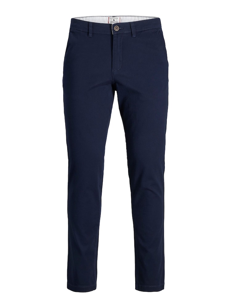 Синій - JACK & JONES Приталені штани-чінос - Image 5 of 8
