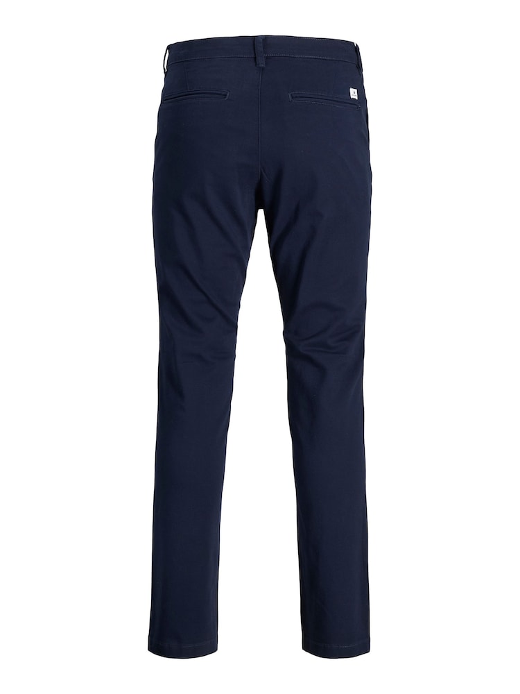 Синій - JACK & JONES Приталені штани-чінос - Image 6 of 8