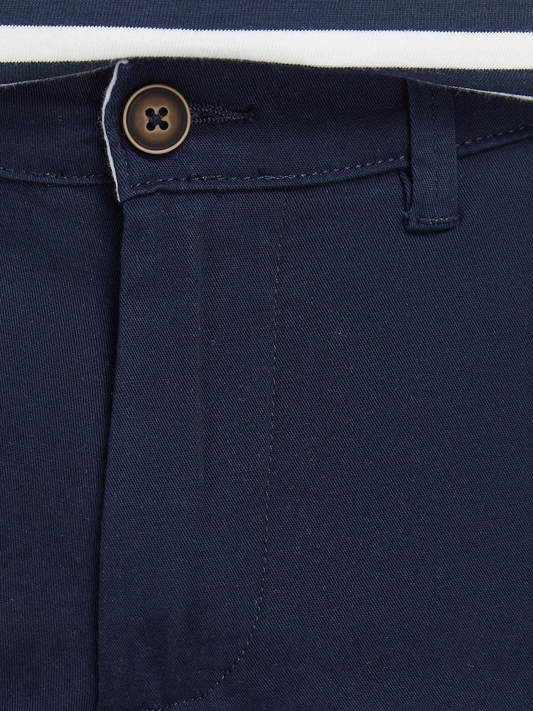 Синій - JACK & JONES Приталені штани-чінос - Image 7 of 8