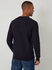 Threadbare Zopfstrickpullover mit Rundhalsausschnitt - Bild 2 von 5