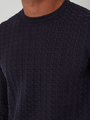 Threadbare Zopfstrickpullover mit Rundhalsausschnitt - Bild 4 von 5