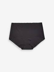Black Midi No VPL Scallop Edge Knickers - Image 4 of 4