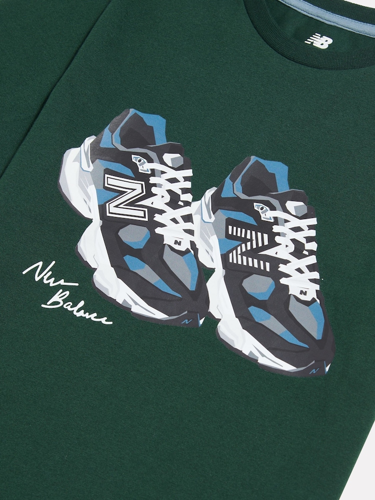 New Balance Green 9060 Graphic Collage T-Shirt - Image 3 of 3 New Balance Green 9060 Graphic Collage T-Shirt - Image 3 of 3