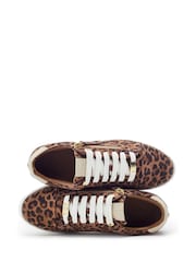 Animal - Tênis de couro com cadarço e zíper Moda in Pelle Abbee com sola robusta e fechamento em placa. - Imagem 3 de 4