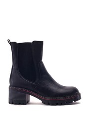 Moda in Pelle Blue Odima Cleated Boots With Ribbed Elastic - Image 1 of 4