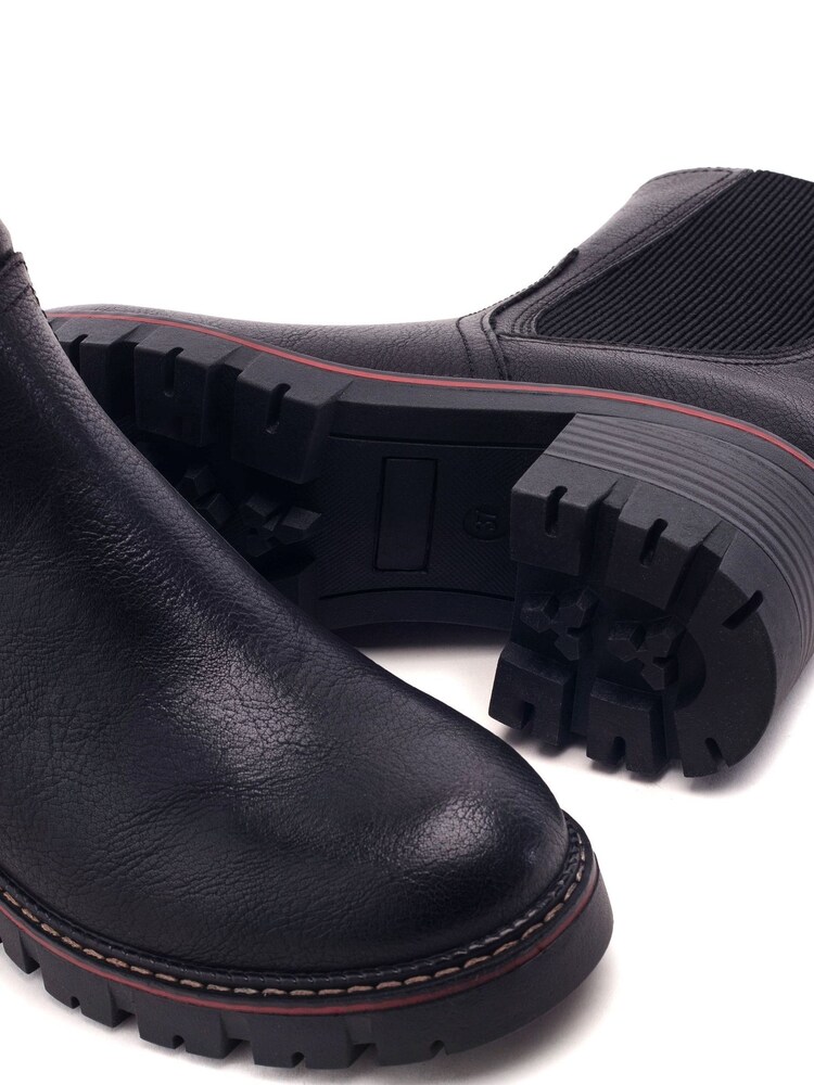Moda in Pelle Blue Odima Cleated Boots With Ribbed Elastic - Image 4 of 4