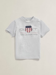 GANT Grey Archive Shield T-Shirt - Image 1 of 3