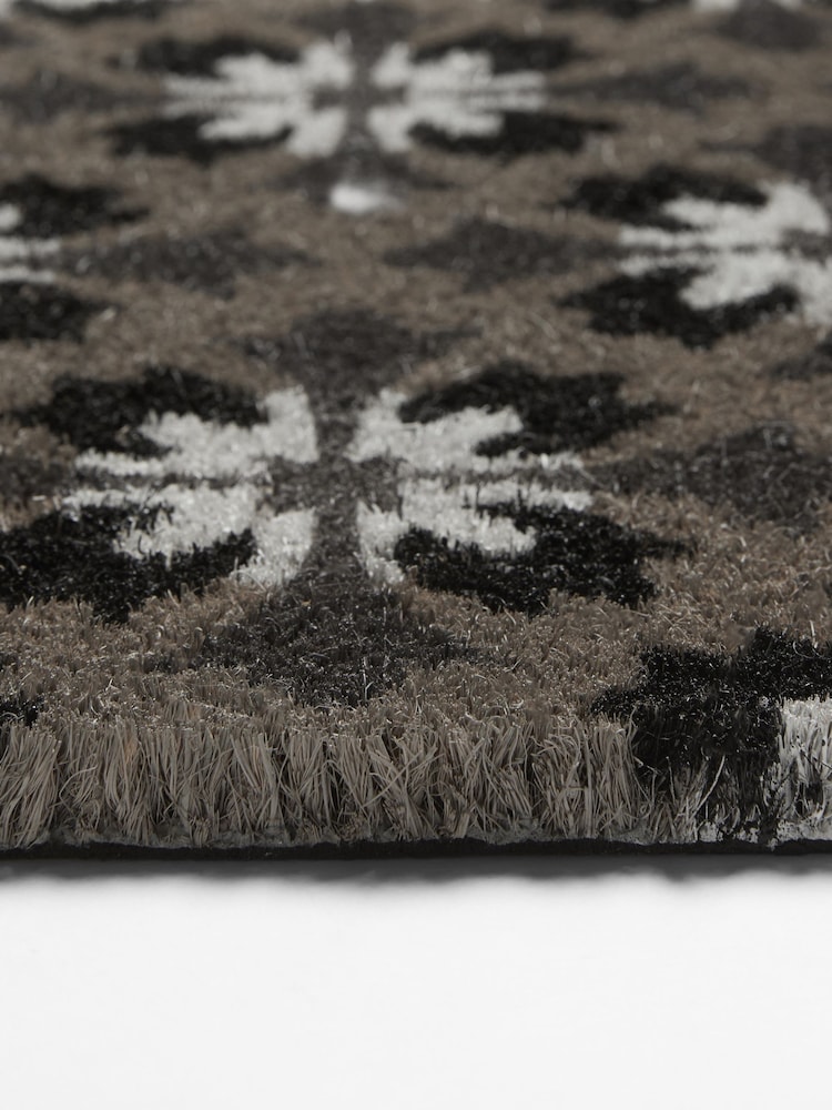 Grey Geometric Tile Wide Doormat - Image 3 of 3