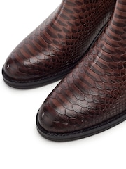 Коричневий - Moda in Pelle Payten Smart Block Heel Ankle Boots - Image 4 of 4