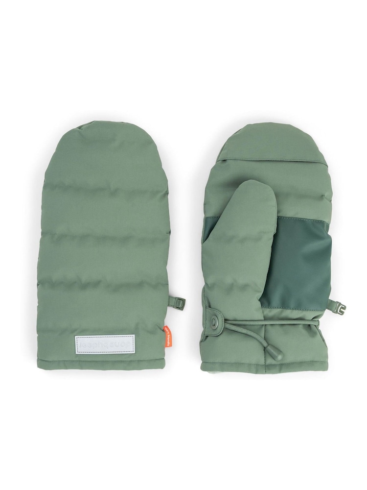 Done by Deer Green Fleece Lined Wind-Resistant Stroller Mittens - Image 2 of 6 Done by Deer Green Fleece Lined Wind-Resistant Stroller Mittens - Image 2 of 6