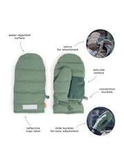 Done by Deer Green Fleece Lined Wind-Resistant Stroller Mittens - Image 3 of 6