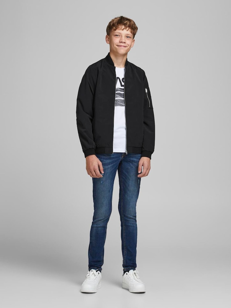 JACK & JONES Black Bomber Jacket - Image 1 of 7