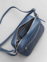Lakeland Leather Blue Alston Boxy Leather Cross-Body Bag - Image 4 of 5