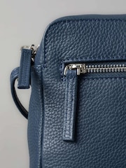 Lakeland Leather Blue Alston Boxy Leather Cross-Body Bag - Image 5 of 5