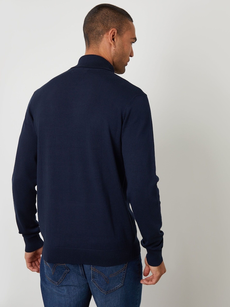 Mavi - Threadbare Trikotaj Rulo Boyunlu Jumper - 5şəkildən 2 şəkil