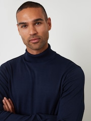 Mavi - Threadbare Trikotaj Rulo Boyunlu Jumper - 5şəkildən 4 şəkil