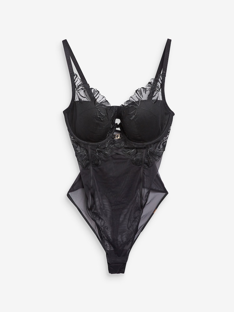 Noir - Body Lipsy push-up pigeonnant brodé - Image 4 of 5