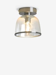 Brushed Chrome Gloucester 1 Light Small Flush Ceiling Light - Image 5 of 6