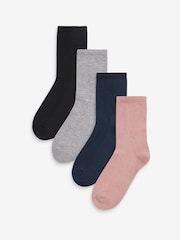 Multi Cushion Sole Ankle Socks Four Pack - Image 1 of 5