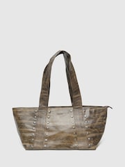 NÚNOO Grey Maxi Shopper Rivet Bag - Image 1 of 2