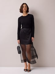 Ro&Zo Sheer Midi Skirt - Image 4 of 8