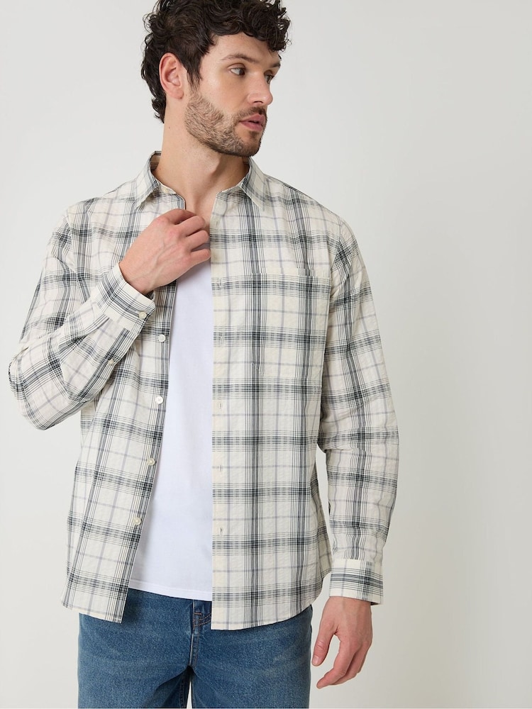 Threadbare Natural Cotton Long Sleeve Shirt - Image 1 of 5