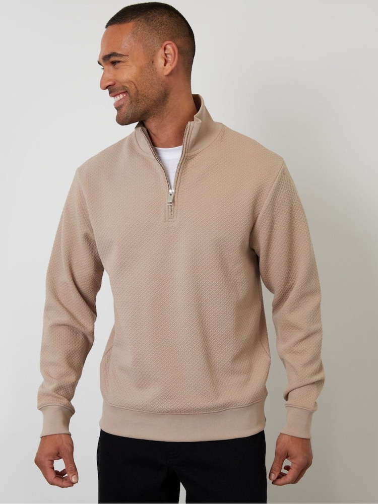 Threadbare texturizado com Sweatshirtde um quarto surrado - Imagem 1 de 4