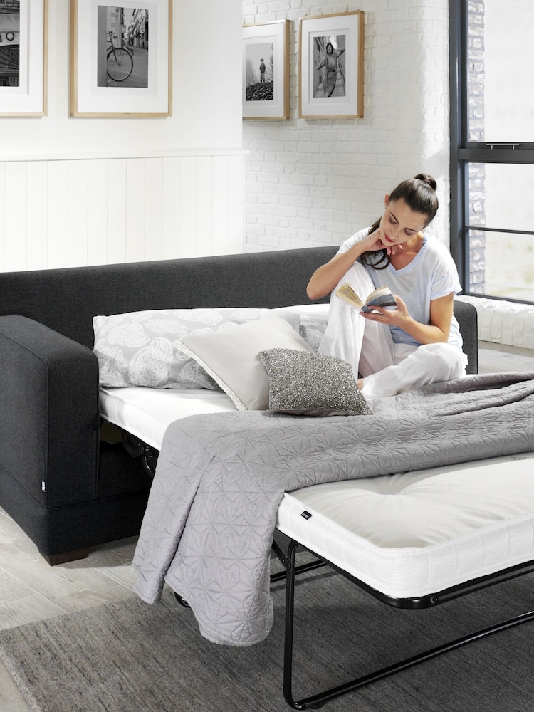 Jay-Be Grey Modern Pocket Sprung Sofa Bed - Image 1 of 5
