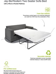 Jay-Be Grey Modern Pocket Sprung Sofa Bed - Image 5 of 5